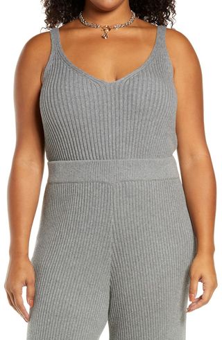 Open Edit + Ribbed Organic Cotton Sweater Tank