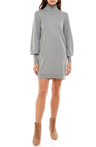 Wayf + Morela Long Sleeve Turtleneck Sweater Dress