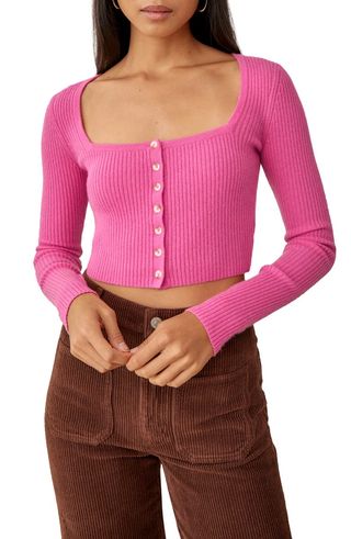 Reformation + Cashmere Crop Cardigan