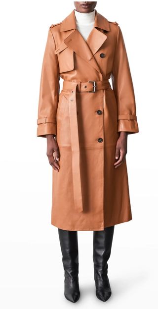 Mackage + Gael Long Leather Trench Coat