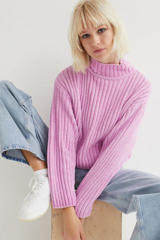 H&M + Ribbed Chenille Sweater