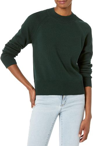 Daily Ritual + 100% Cotton Mock-Neck Sweater