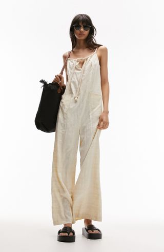 Topshop + Rope Strap Wide Leg Jumpsuit