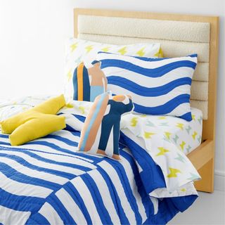Domino x Crate&kids + Socal Organic Blue and White Quilt
