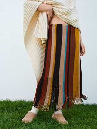 Zara + Striped Knit Skirt