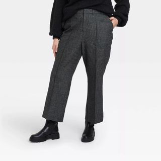 Who What Wear + High-Rise Flare Leg Cropped Trousers