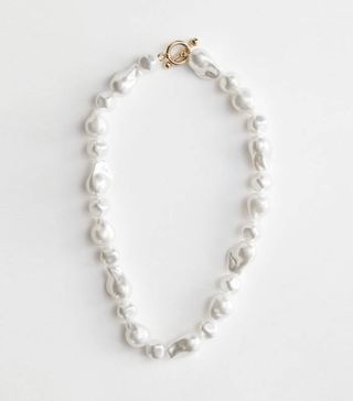 & Other Stories + Organic Pearl Bead Necklace