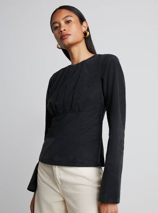Who What Wear Collection + Laurel Long Sleeve Gathered Top