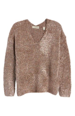AllSaints + Sparkle V-Neck Sweater
