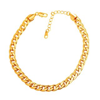 U7 + Barefoot Jewelry 18K Gold Stainless Steel Anklet