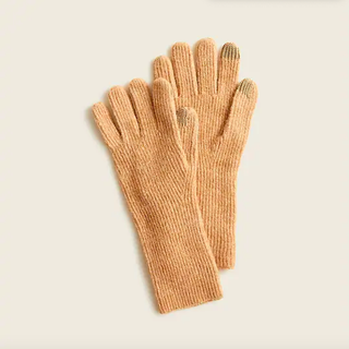 J.Crew + Ribbed Touch-Screen Gloves in Supersoft Yarn