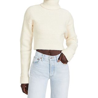 For Love & Lemons + Madeline Turtleneck Crop Sweater