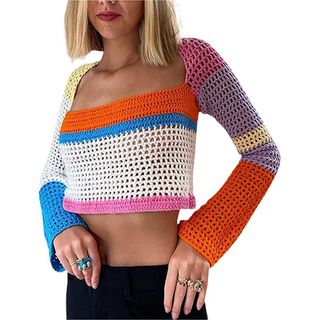 Meihuida + Y2K Argyle Sweater