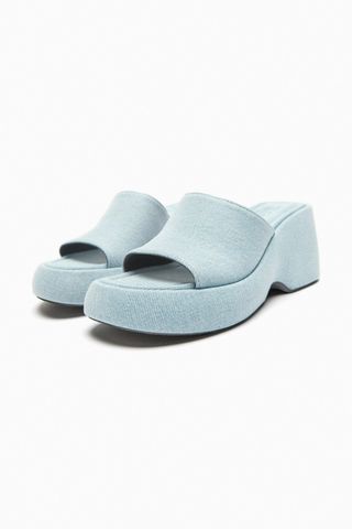 Zara + Denim Wedge Sandal