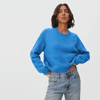 Everlane + The Belgian-Waffle Pocket Pullover in ReCashmere
