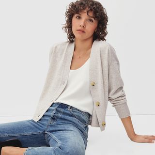 Everlane + The Cropped Cashmere Cardigan