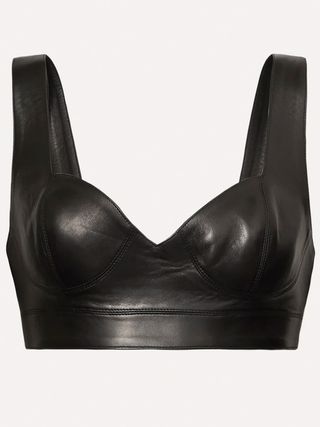 Alaïa + Leather Bustier Top