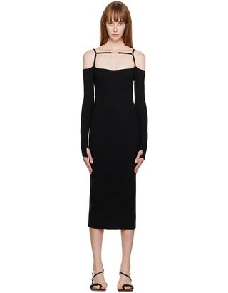Jacquemus + Black Le Papier La Robe Sierra Midi Dress
