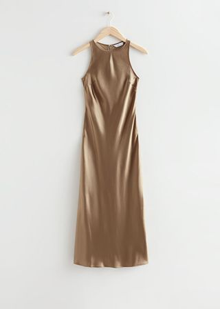 & Other Stories + Satin Slip Midi Dress