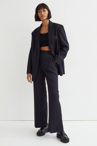 H&M + Flared Lyocell-Blend Pants