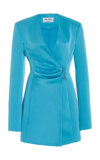 The Attico + Jacqueline Satin Mini Blazer Dress