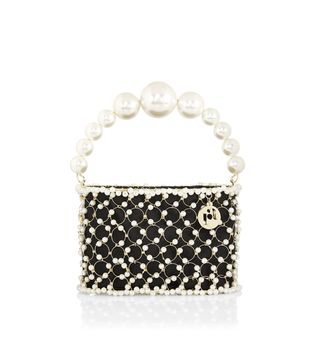 Rosantica + Holli Siviglia Faux Pearl-Embellished Top Handle Bag