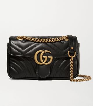 Gucci + Gg Marmont Small Quilted Leather Shoulder Bag
