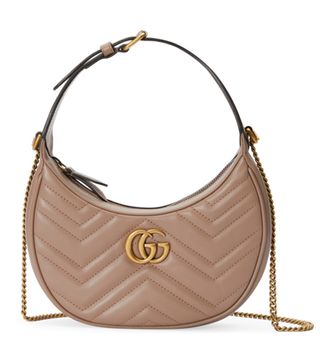 Gucci + GG Marmont Half-Moon-Shaped Mini Bag