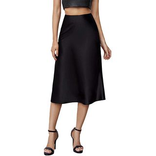 Verdusa + Verdusa Satin Midi Skirt