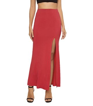 Verdusa + High Waist Side Split Maxi Skirt