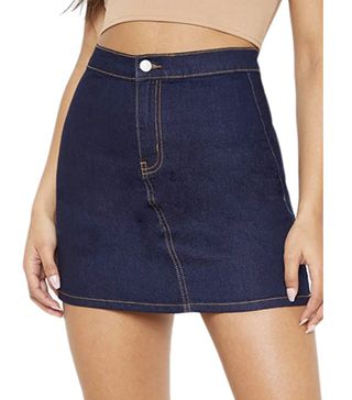 Just Quella + Slim Fit Denim Mini Skirt