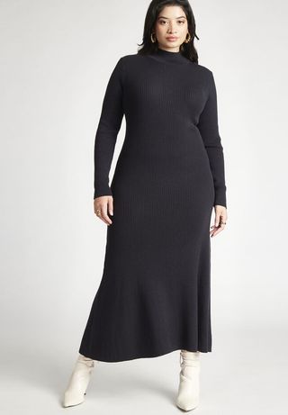 Eloquii + Trumpet Skirt Ribbed Dress