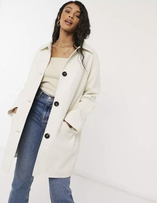 ASOS + Oversized Faux Leather Quilted Shacket