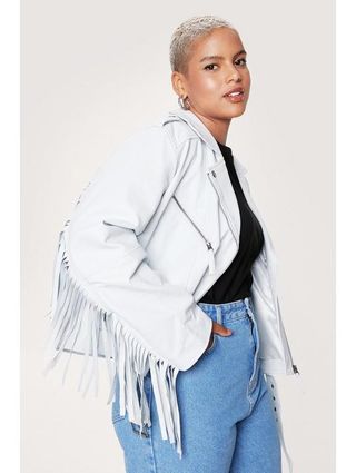 Nasty Gal + Fringe Leather Biker Jacket