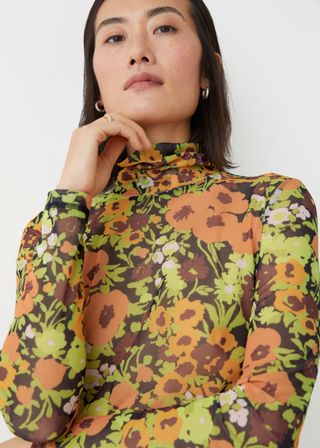 & Other Stories + Printed Turtleneck Top