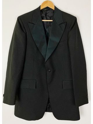 Vintage + 70s Black Tuxedo Jacket