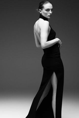 Zara + Long Halterneck Dress