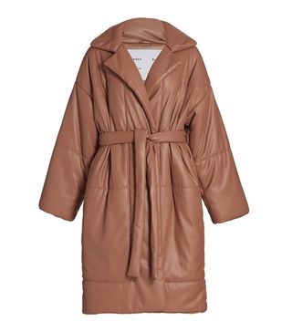 Proenza Schouler + Faux Leather Puffer Trench Coat