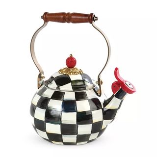 McKenzie-Childs + Courtly Check Enamel Whistling Tea Kettle