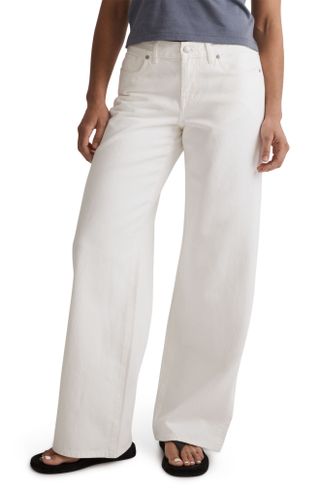 Madewell + Low Rise Super Wide Leg Jeans