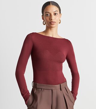 Who What Wear Collection + Lo Boatneck Corset Sweater