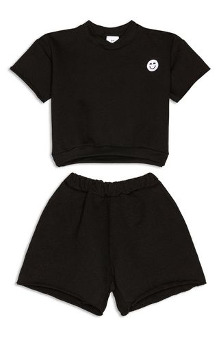 Miles and Milan + Kids' Khary Short Sleeve Sweatshirt & Shorts Set