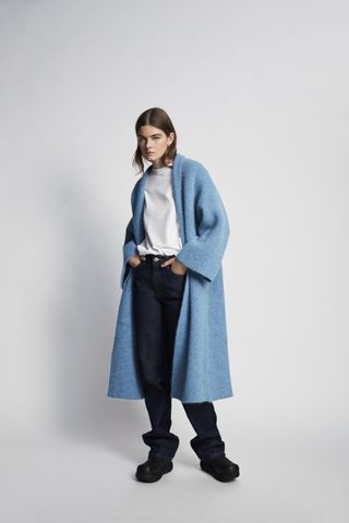 Zara + Long Alpaca Blend Coat Limited Edition