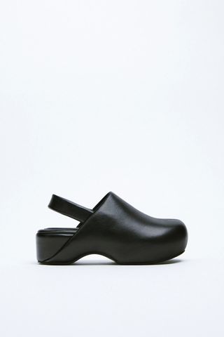 Zara + Quilted Leather Clogs