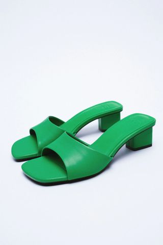 Zara + Thick Heeled Sandals