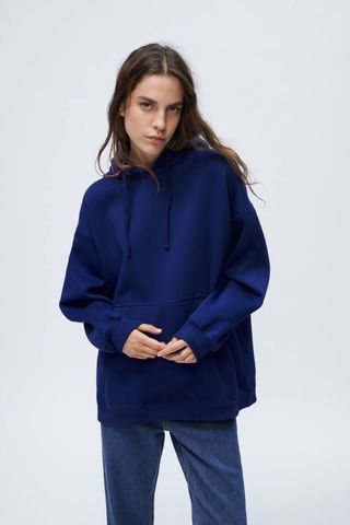 Zara + Oversized Hoodie Sweatshirt