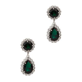 Alessandra Rich + Crystal-Embellished Clip-On Drop Earrings