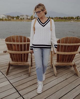 Jollycode + Cable Knit Loose Chunky Sweater