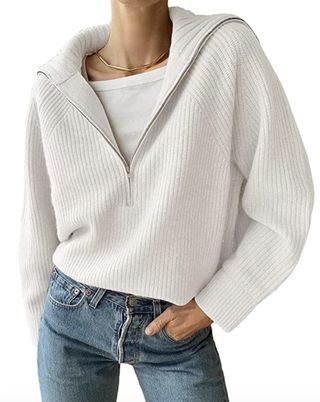 Btfbm + Half Zip Pullover Sweater