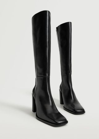 Mango + High Heel Leather Boot